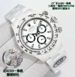 Clean Factory Rolex Daytona 4130 Movement 40*12.4mm Ceramic Bezel White Watch